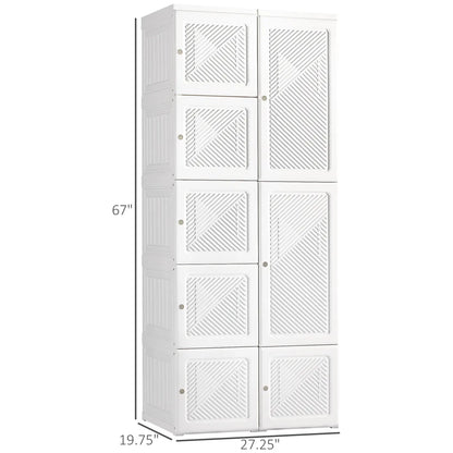 Portable Wardrobe Closet with Hanging Rod – view 3