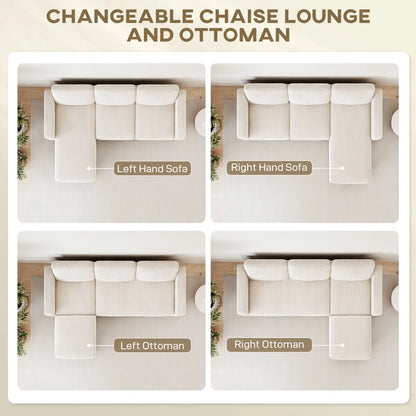 Reversible Chaise Sectional Sofa – view 4