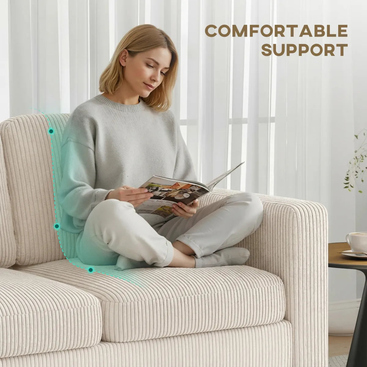 Reversible Chaise Sectional Sofa – view 6