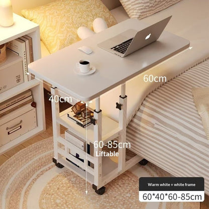 Mobile dorm desk and bedside table