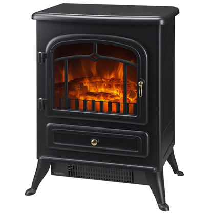 Electric Fireplace Heater with LED Flame Effect