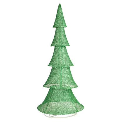 6 Ft Pre-Lit Pull-Up Christmas Tree Yard Decoration with LED Lights