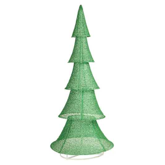 6 Ft Pre-Lit Pull-Up Christmas Tree Yard Decoration with LED Lights