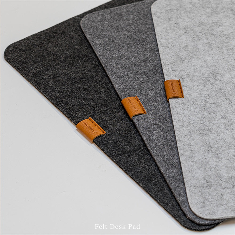 Large felt desk mat and mouse pad