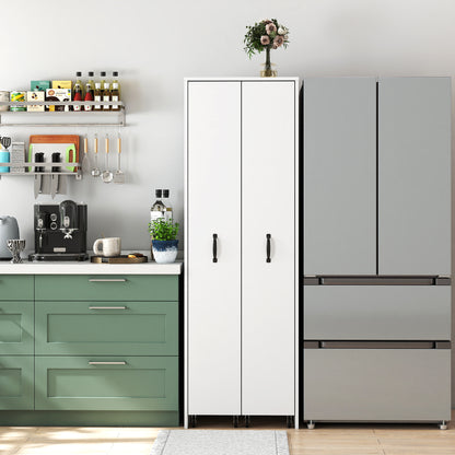 4-tier bookcase with pull-out shelves, white