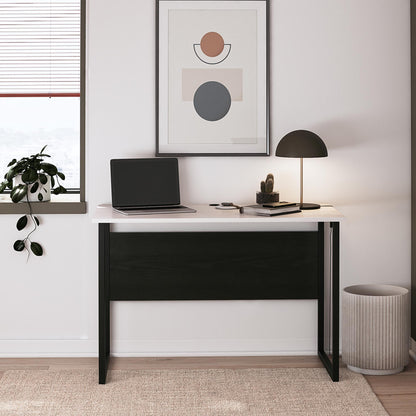 Sorina writing desk, white and light oak