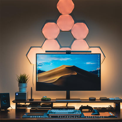 Large felt desk mat and mouse pad