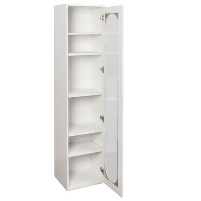 Tall glass-door display cabinet and bookshelf