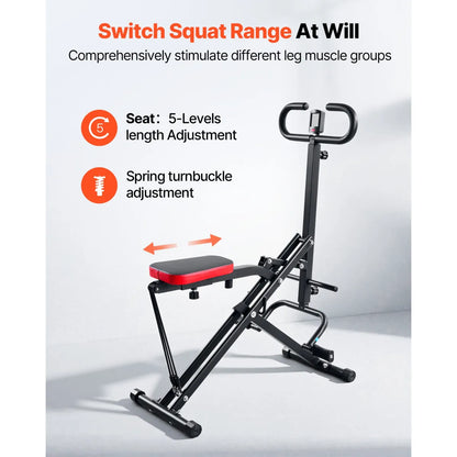 Foldable Deep Squat Machine – Home Glute and Leg Trainer with Resistance Bands