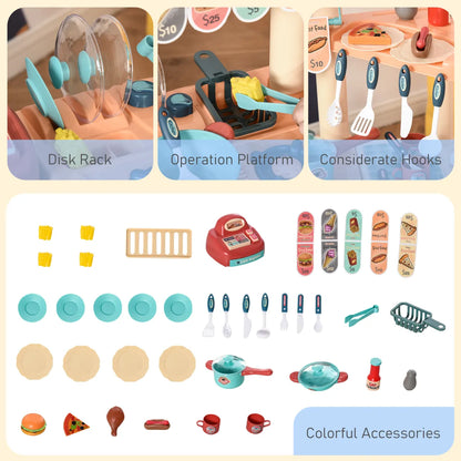 Kids Play Food Stand – Pretend Cashier Register Playset