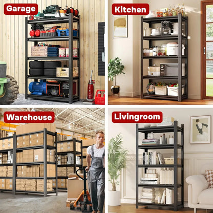 5-Tier Adjustable Metal Garage Storage Shelf