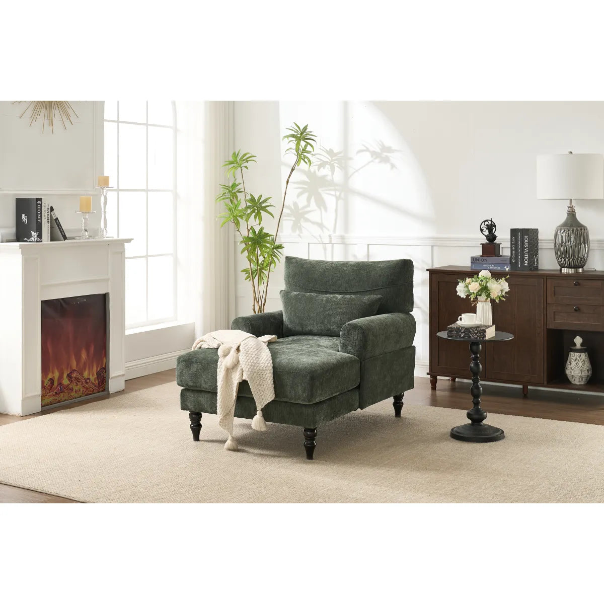 Modern Upholstered Chaise Lounge Chair