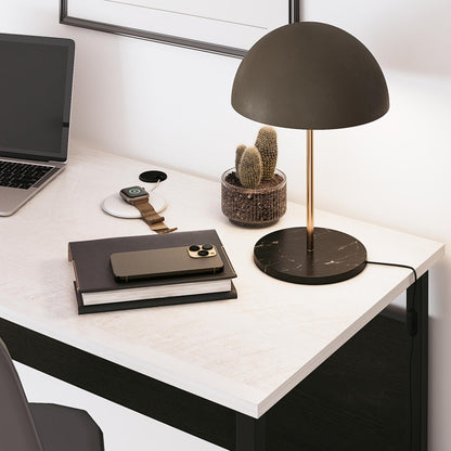 Sorina writing desk, white and light oak