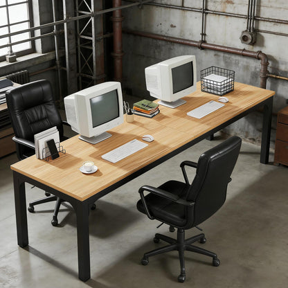 Rectangle executive desk in walnut
