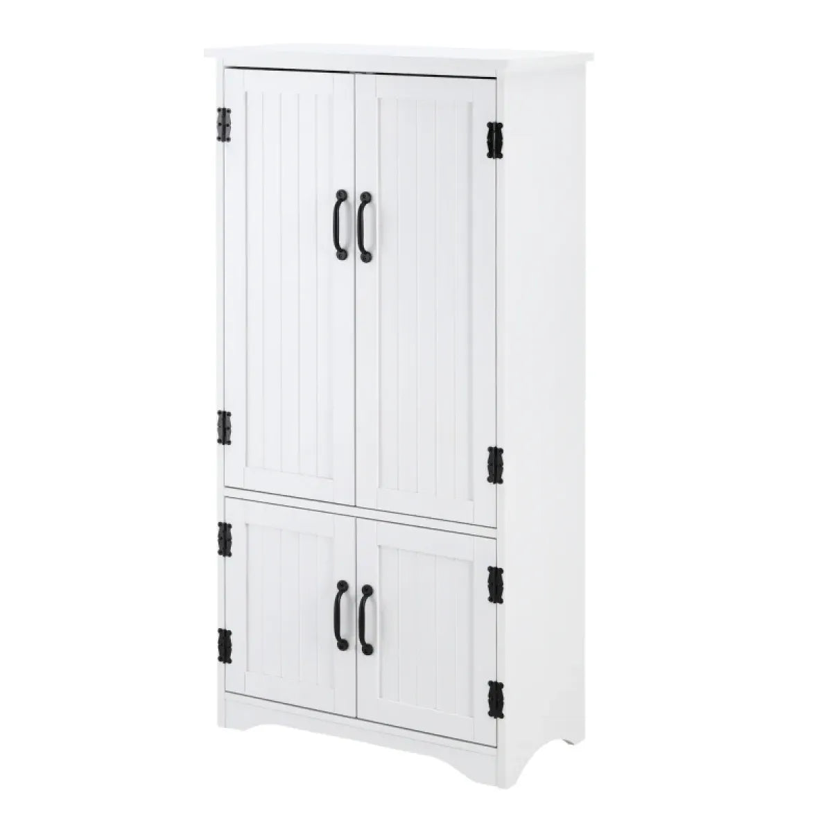 Farmhouse Freestanding Kitchen Pantry Cabinet, White – view 4