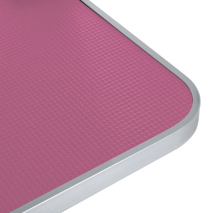 Folding Dog Grooming Table with Adjustable Arm, Pink
