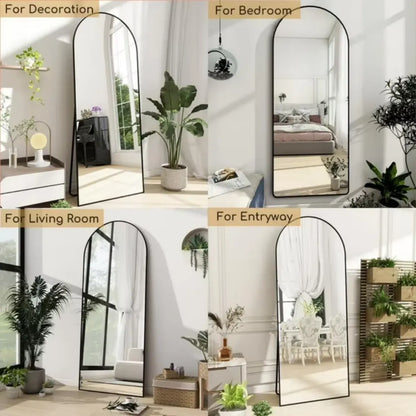 Arched Full-Length Floor Mirror – Freestanding Full Body Mirror