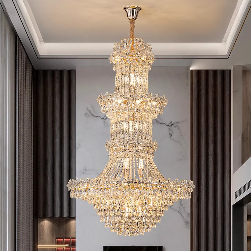 Three-layer European crystal chandelier