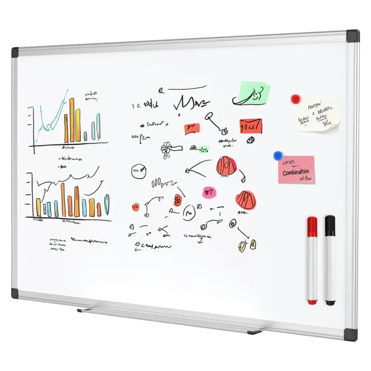Magnetic Dry Erase Board with Aluminum Frame – Wall Whiteboard for Home and Office