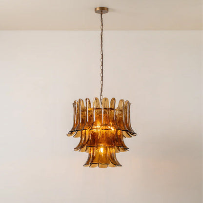 Light luxury three-layer chandelier