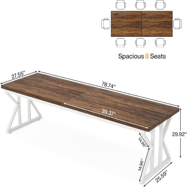 Spacious two-person computer desk