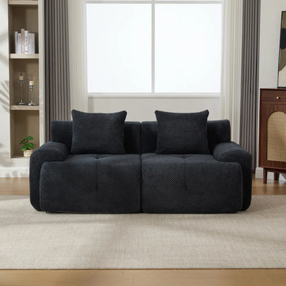 Modern Cloud Tufted Convertible Loveseat Sofa – view 2