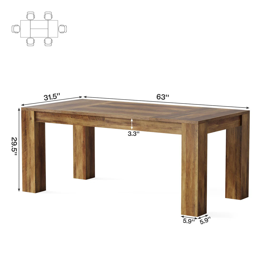 Versatile writing desk, rustic brown