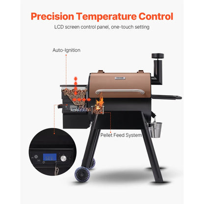 575 Sq.In. Wood Pellet Grill & Smoker – Electric Outdoor BBQ