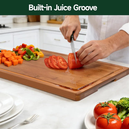 3-Piece Carbonized Bamboo Cutting Board Set – Kitchen Chopping Boards