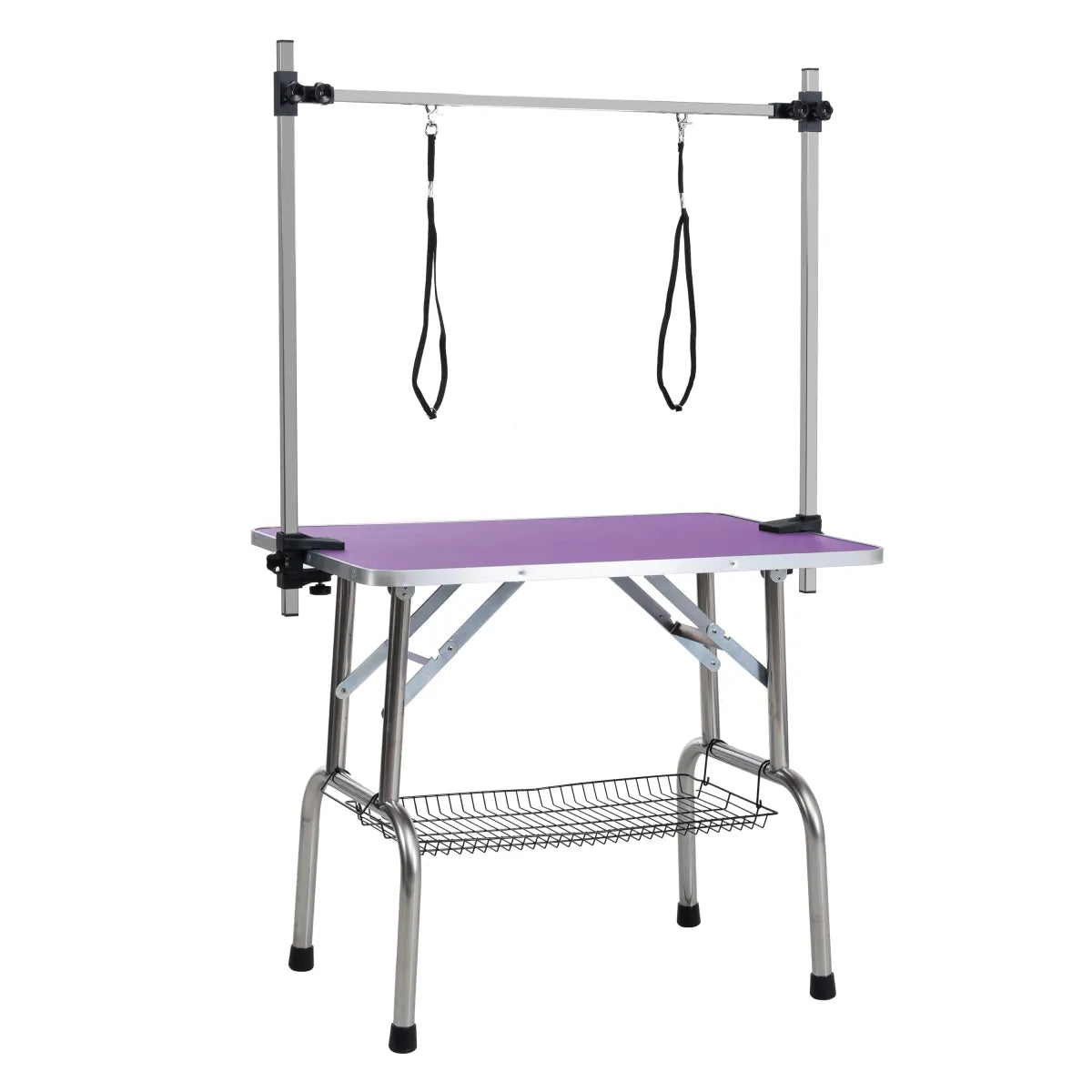 Folding Dog Pet Grooming Table, Purple