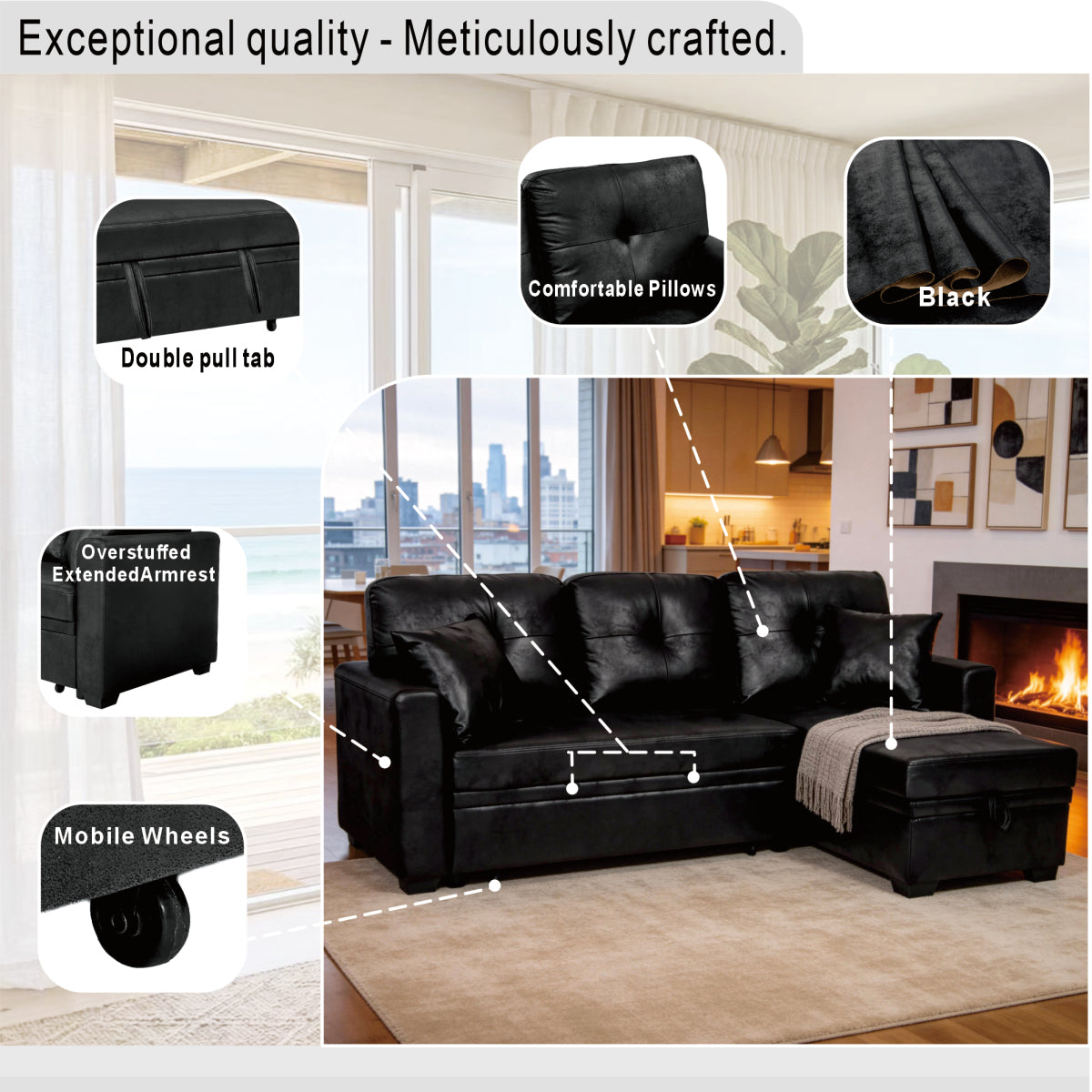 Convertible Sleeper Sofa - in living room