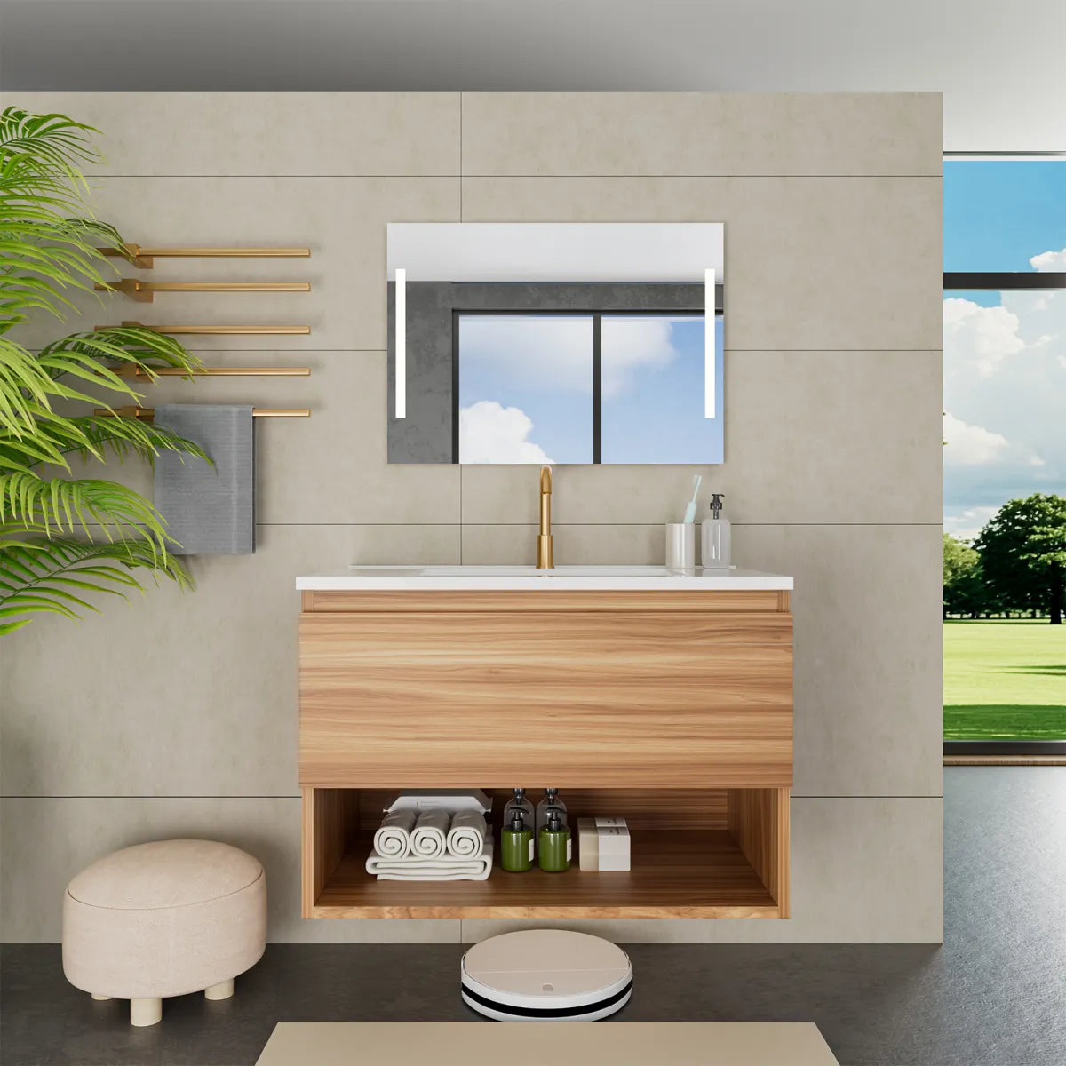 30" Bathroom Vanity Cabinet (Without Basin) – view 6