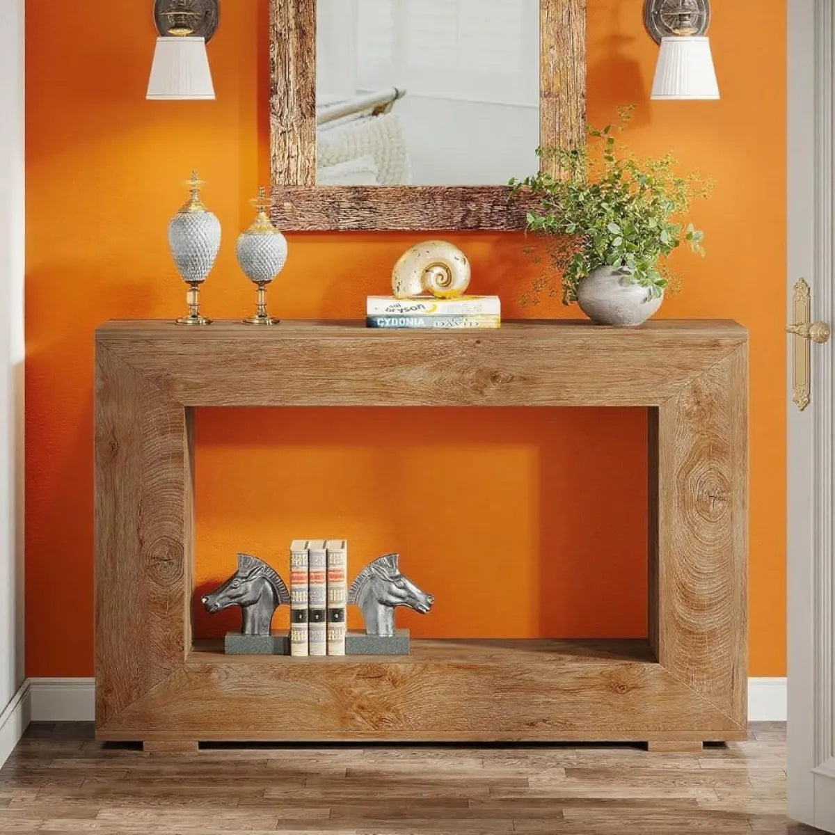 Oak Entryway Console Table – view 4