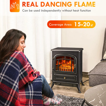 Electric Fireplace Heater with LED Flame Effect