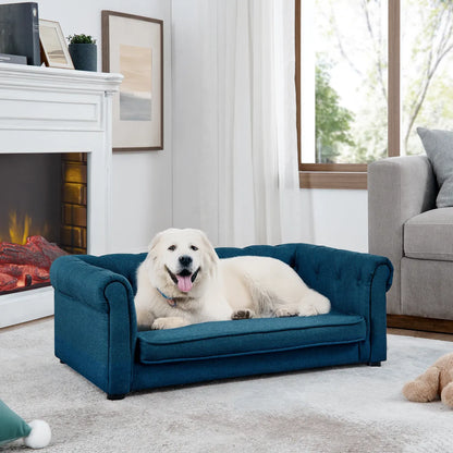 Elevated Dog Sofa Bed for Small and Medium Dogs, Blue