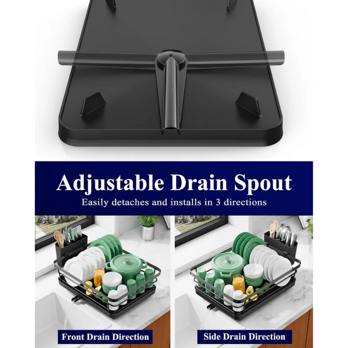 Dish Drying Rack for Kitchen Counter – Space-Saving Drainer Rack