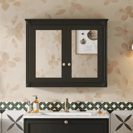 36x28 Wall-Mounted Medicine Cabinet with Mirrors