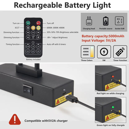 Rechargeable Picture Light – Battery-Powered LED Art Light with Remote