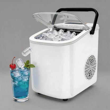 Countertop Ice Maker – Self-Cleaning Portable Machine with Handle