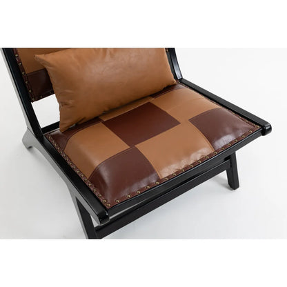 Modern Boho Accent Chair, Antique Brown