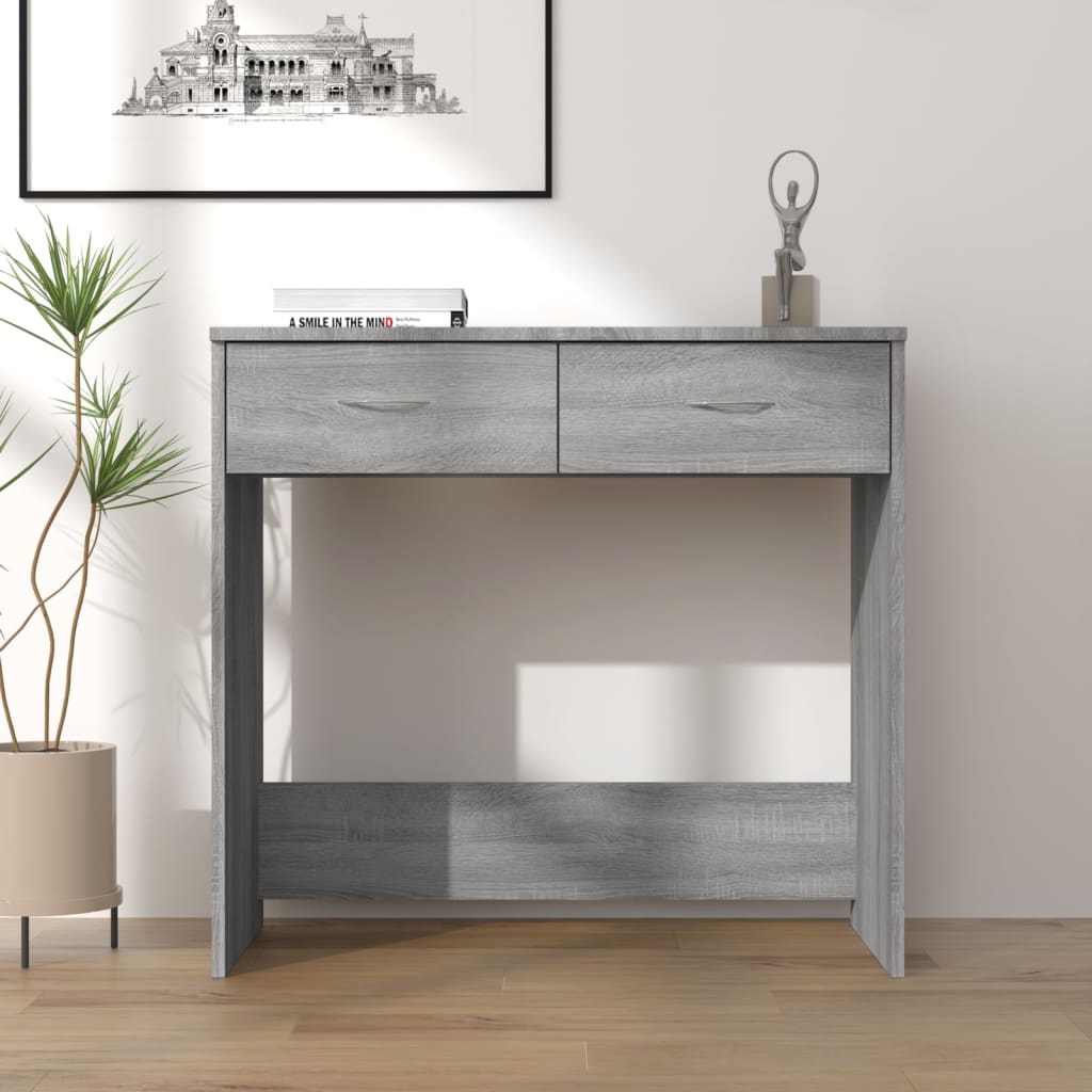 Engineered wood desk with drawer, 80cm