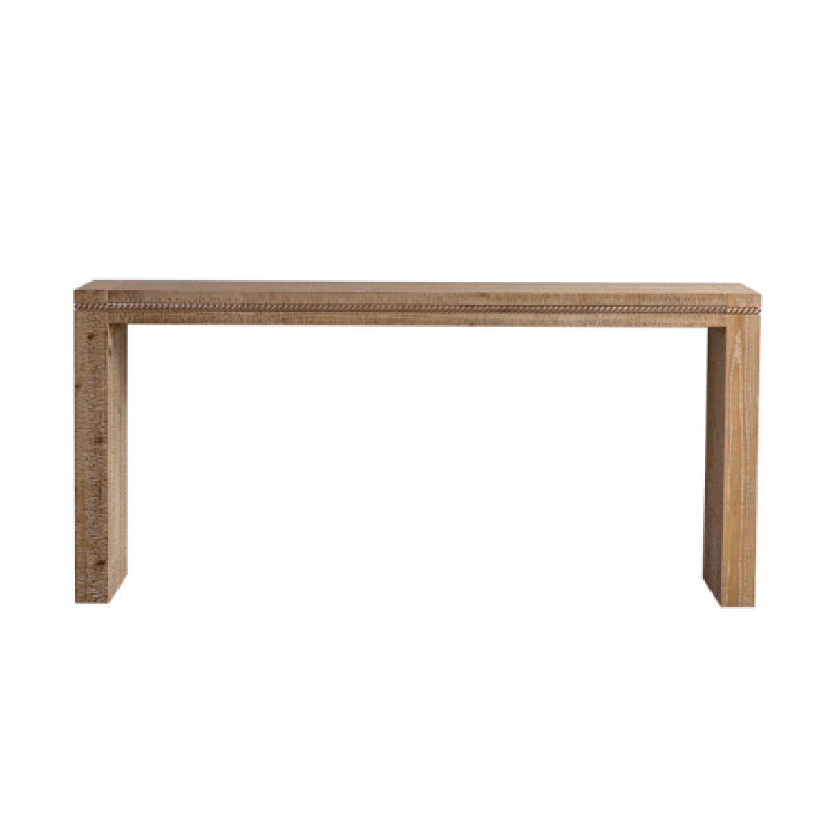 Solid Wood Console Table – Natural Wood, Narrow Entryway & Living Room Sofa Table – view 2