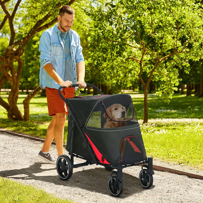 One-Click Foldable Dog Stroller – For Medium and Large Dogs