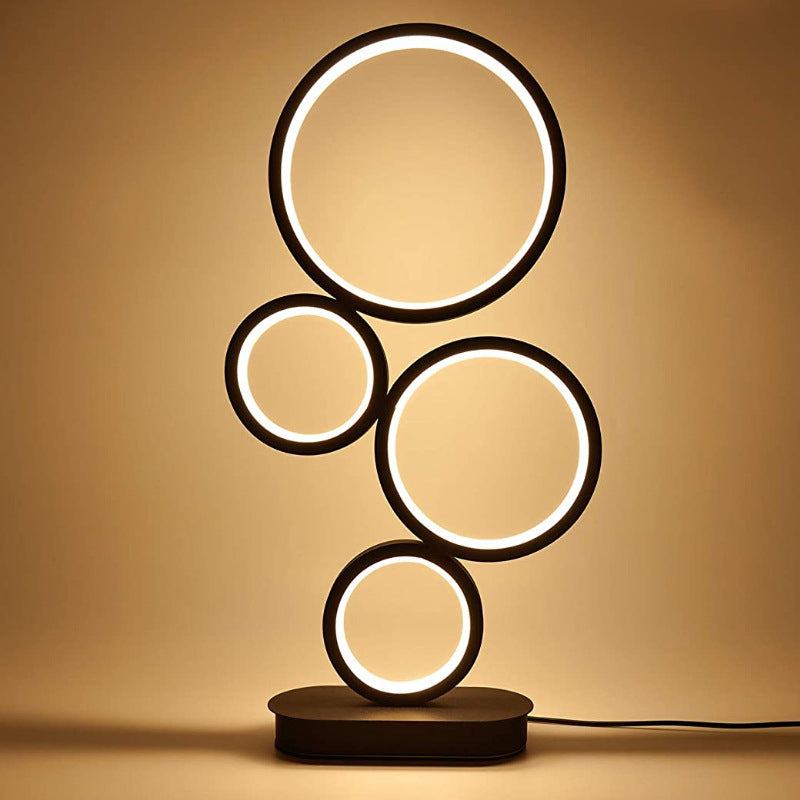 Modern 3-tone LED desk lamp, black
