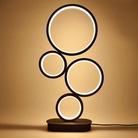 Modern 3-tone LED desk lamp, black