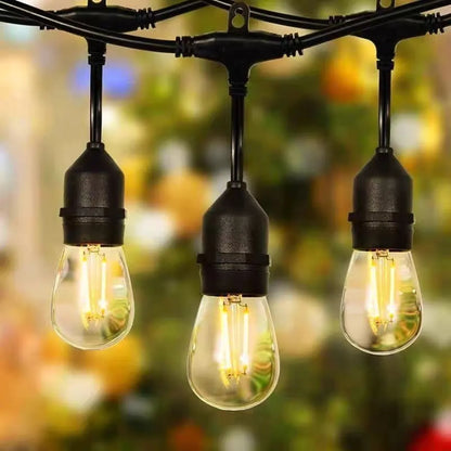 Outdoor Edison String Lights – 10-Socket Hanging Patio Lights