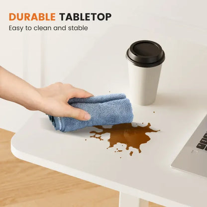 Rolling Height-Adjustable Mobile Laptop Desk, Brown