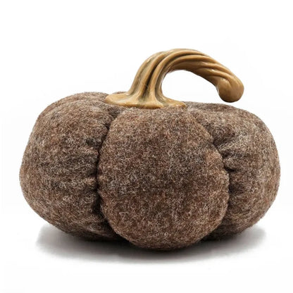 Set of 3 Decorative Fall Pumpkins, Brown