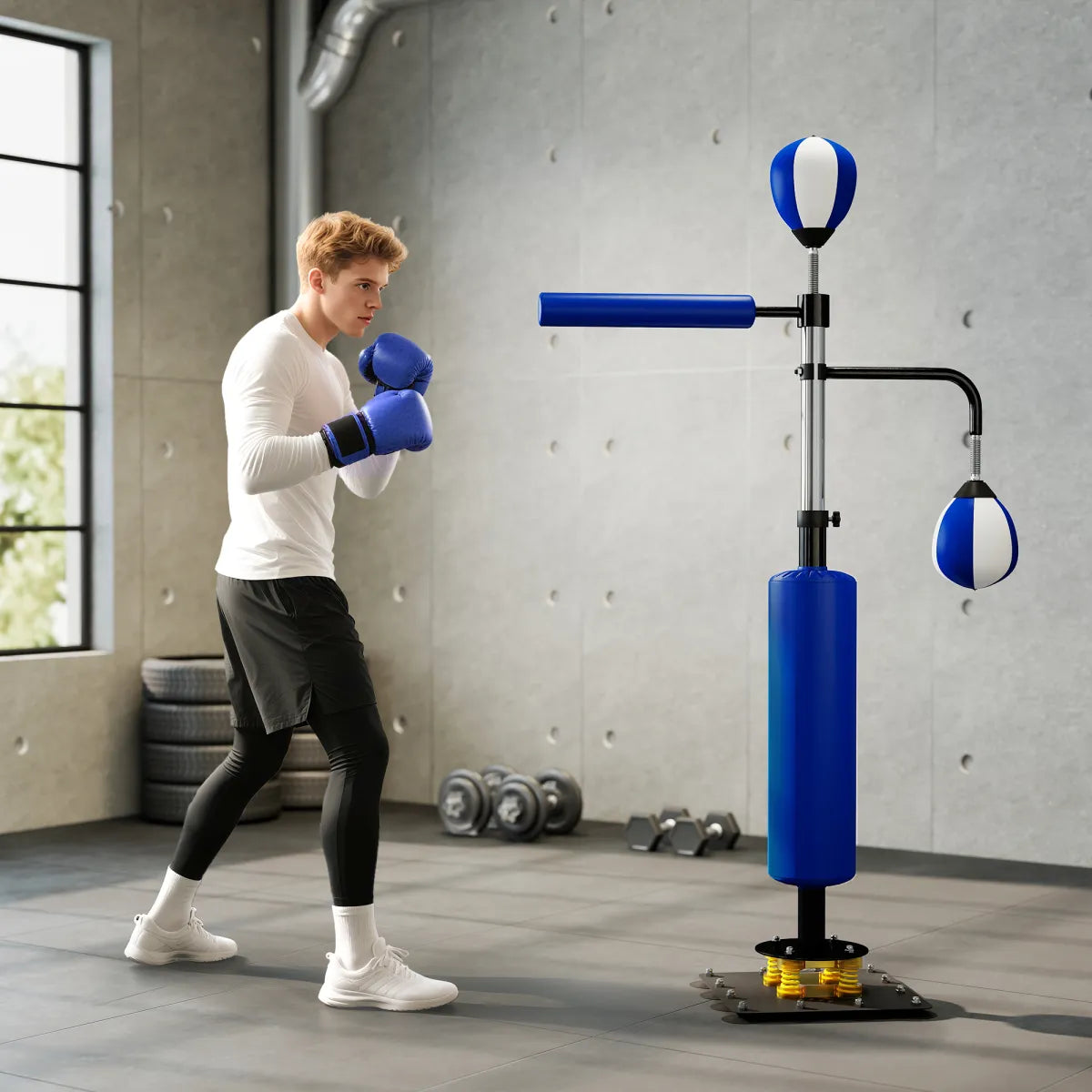 Reflex Speed Bag Stand – Adjustable Boxing Training Rig
