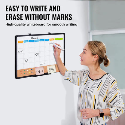 Double-Sided Cork Bulletin Board – Wall Vision Board with Push Pins